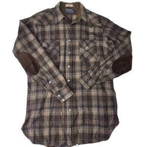 Vintage Pendleton Virgin Wool Pearl Snap Button High Grade Western Wear Mens XLT